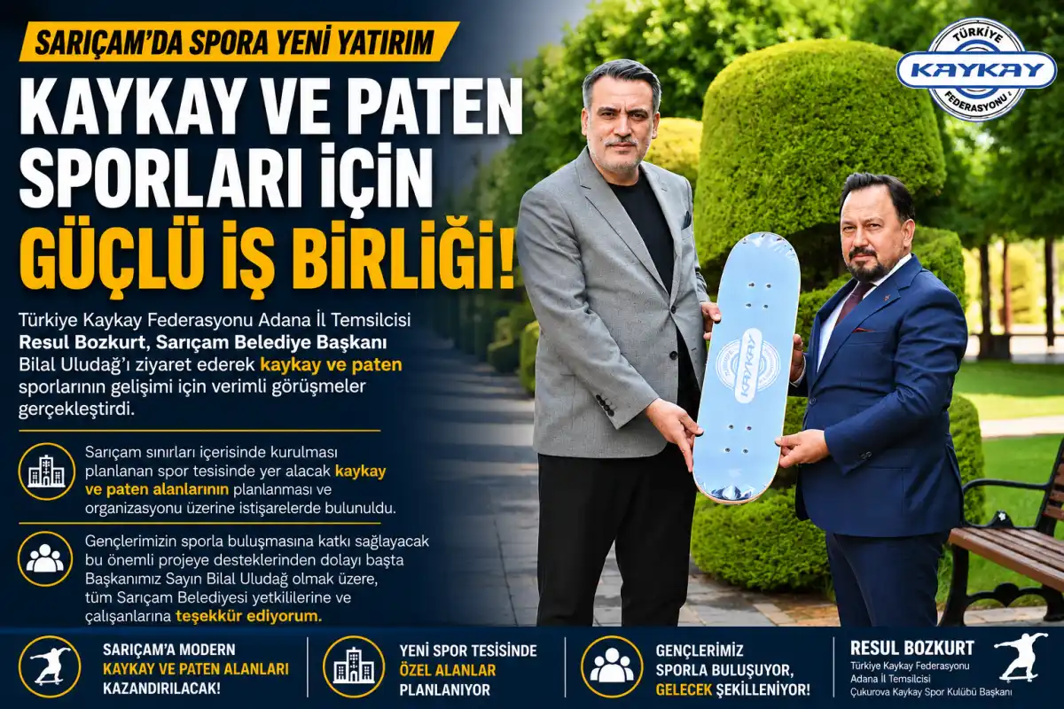 Sarıçam’da kaykay ve paten sporları için iş birliği - Spor Haberleri