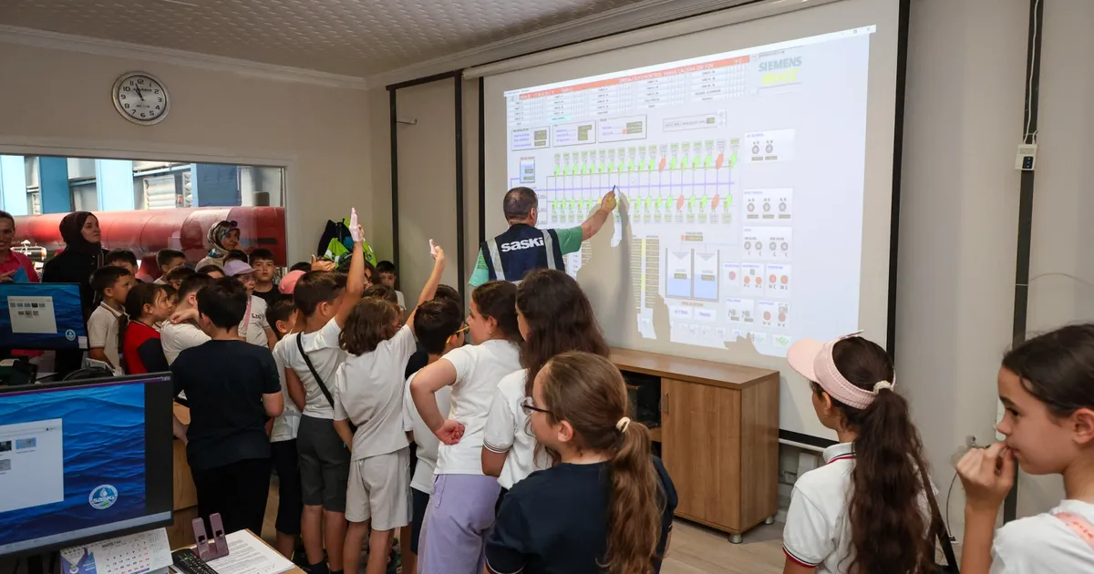 Minikler SASKİ’nin çevre dostu tesislerini keşfetti