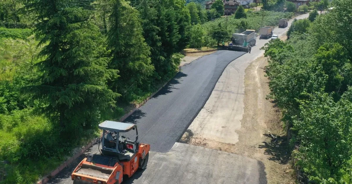 Ordu’da Çatalpınar Göller Mahallesi yolu asfaltlandı