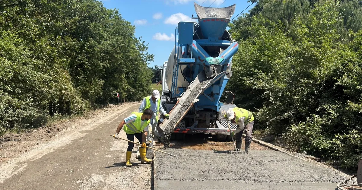 Kocaeli Gebze'de beton yol onarımı başladı - Gündem Haberleri