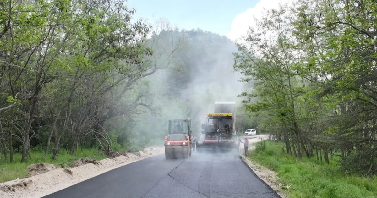 Gölcük Tabiat Parkı’nda yollar asfaltlanıyor, konfor artıyor