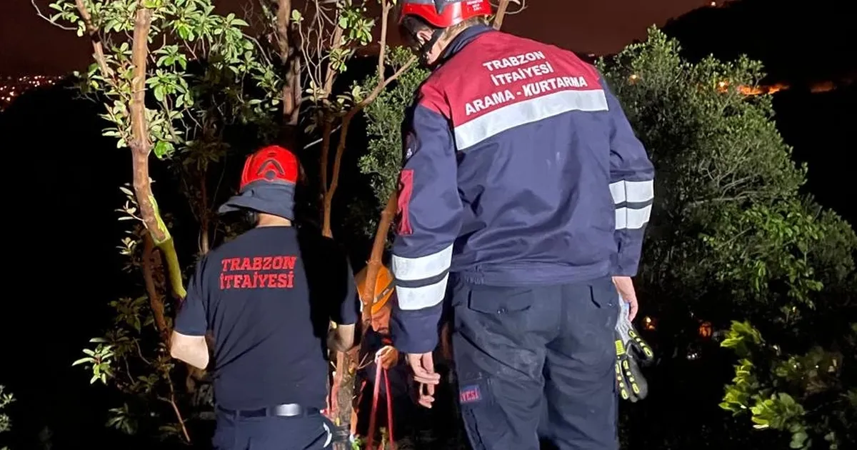 Trabzon'da itfaiye ve AFAD’dan kurtarma operasyonu