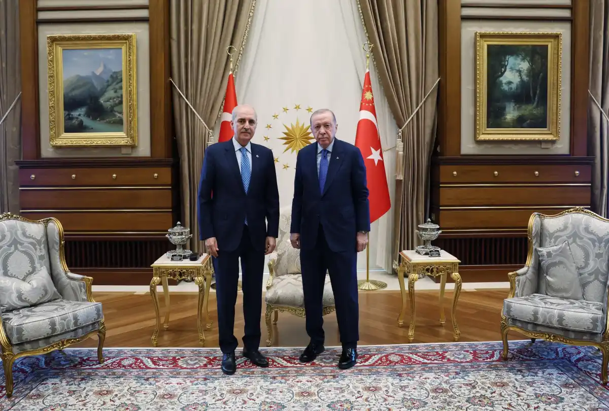 Cumhurbaşkanı Erdoğan, TBMM Başkanı Numan Kurtulmuş'u kabul etti