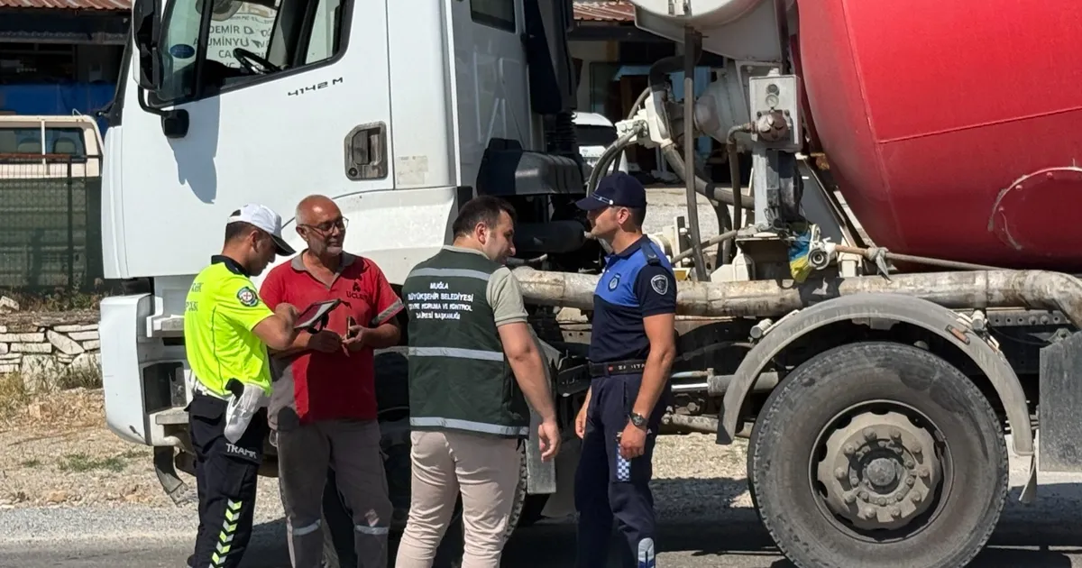 Muğla’da beton mikserlerine sıkı denetim
