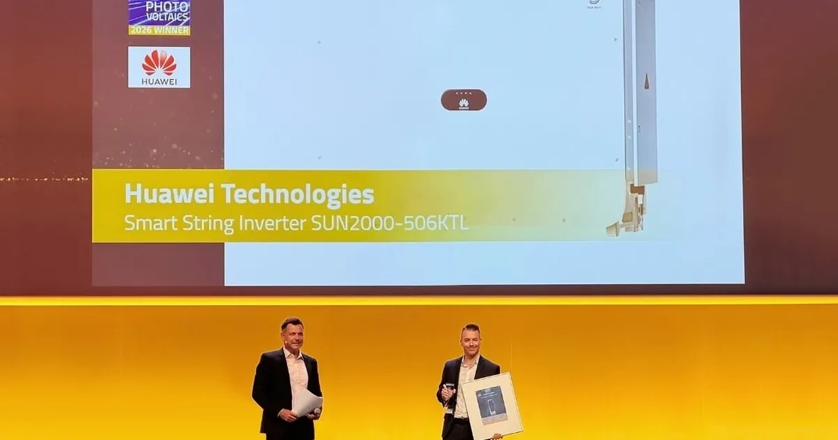 Huawei'nin 506 kW'lık Akıllı Dizi İnvertörü, Intersolar Europe 2026'da Smarter E AWARD ödülünü kazandı