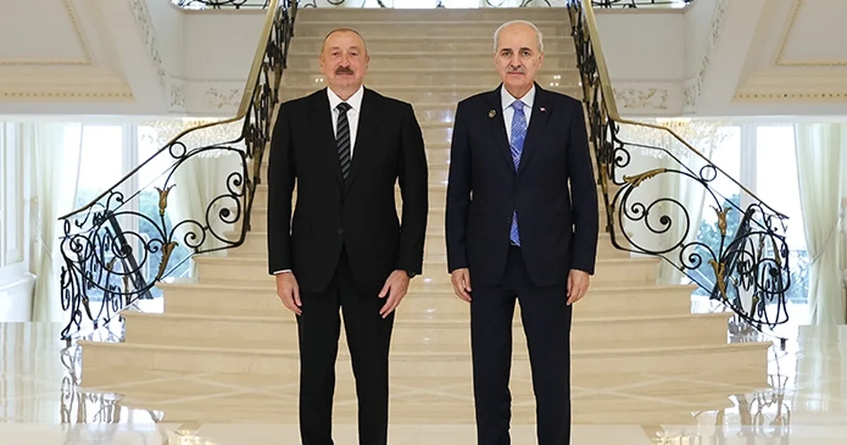 Azerbaycan Cumhurbaşkanı Aliyev, Kurtulmuş'u kabul etti