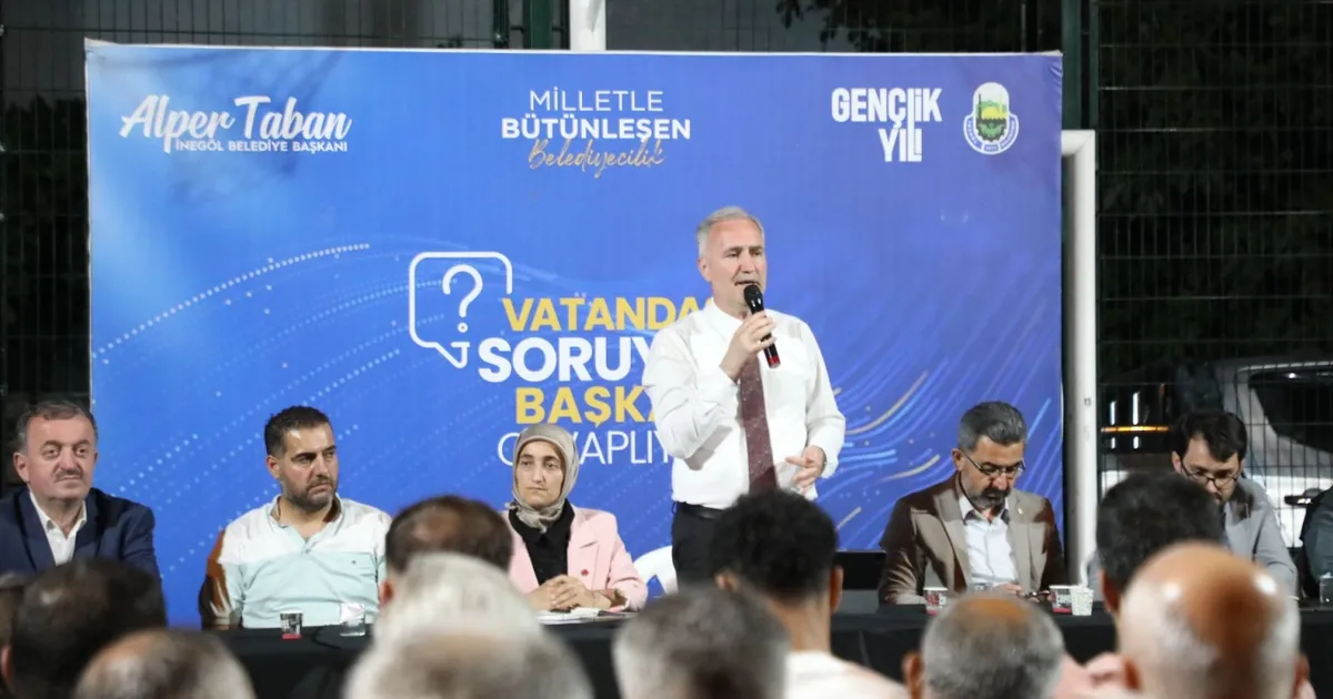 Bursa İnegöl'de Başkan Taban Ertuğrulgazili sakinlerle buluştu