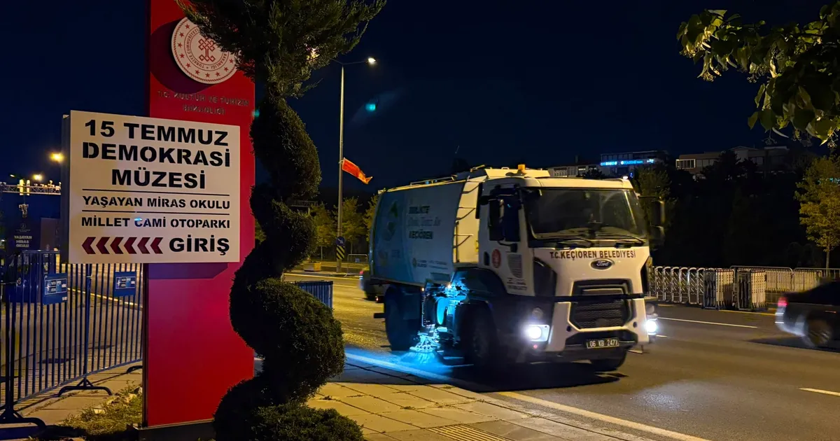 Ankara Keçiören'de NATO için temizlik mesaisi