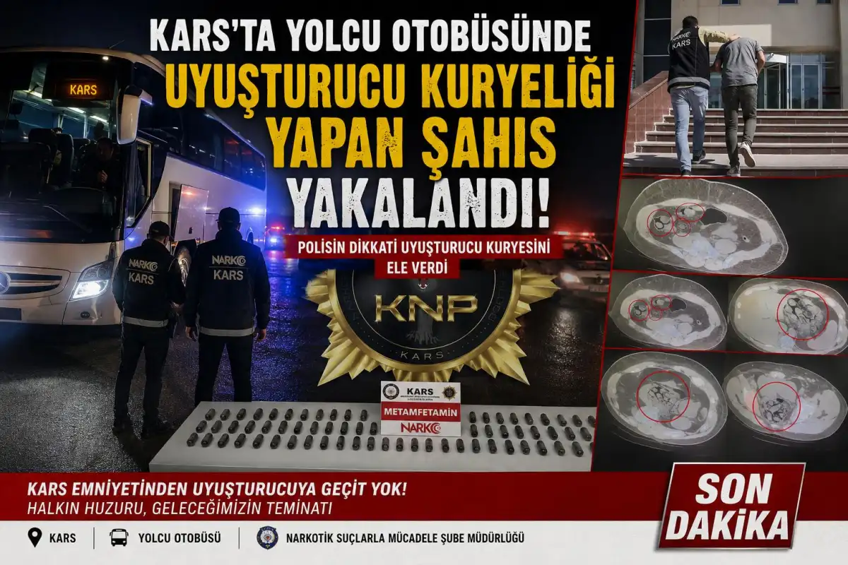 Yolcu otobüsünde uyuşturucu kuryeliği yapan şahıs yakalandı