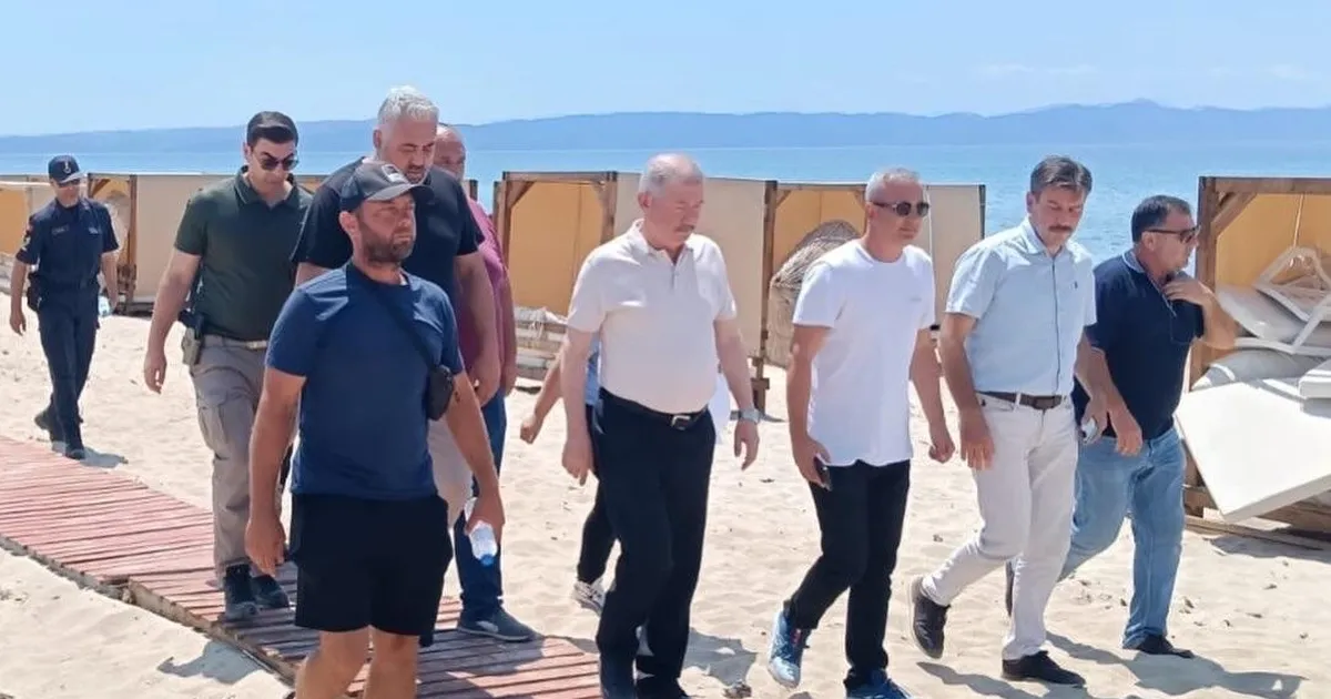 Edirne Keşan Kaymakamı Aziz Mercan'dan Mecidiye Sahili'nde inceleme