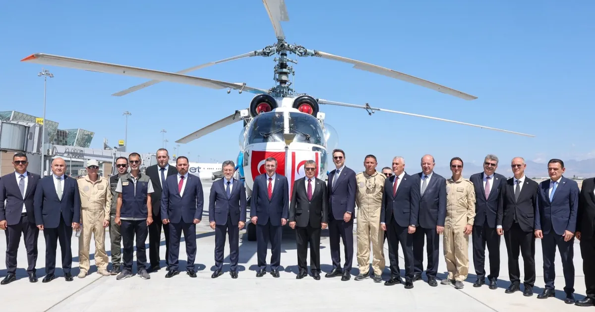 Türkiye’den KKTC’ye yangınla mücadele desteği... Söndürme helikopteri göreve başladı