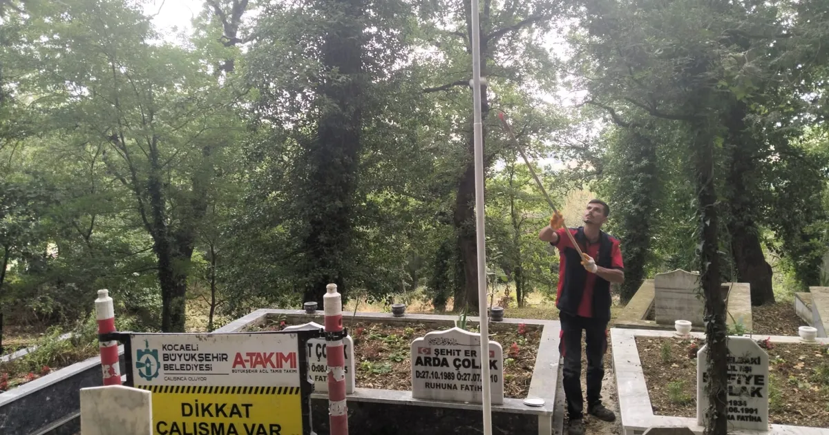 Kocaeli'de Hakkaniye Şehitliği’ne Büyükşehir'den anlamlı dokunuş