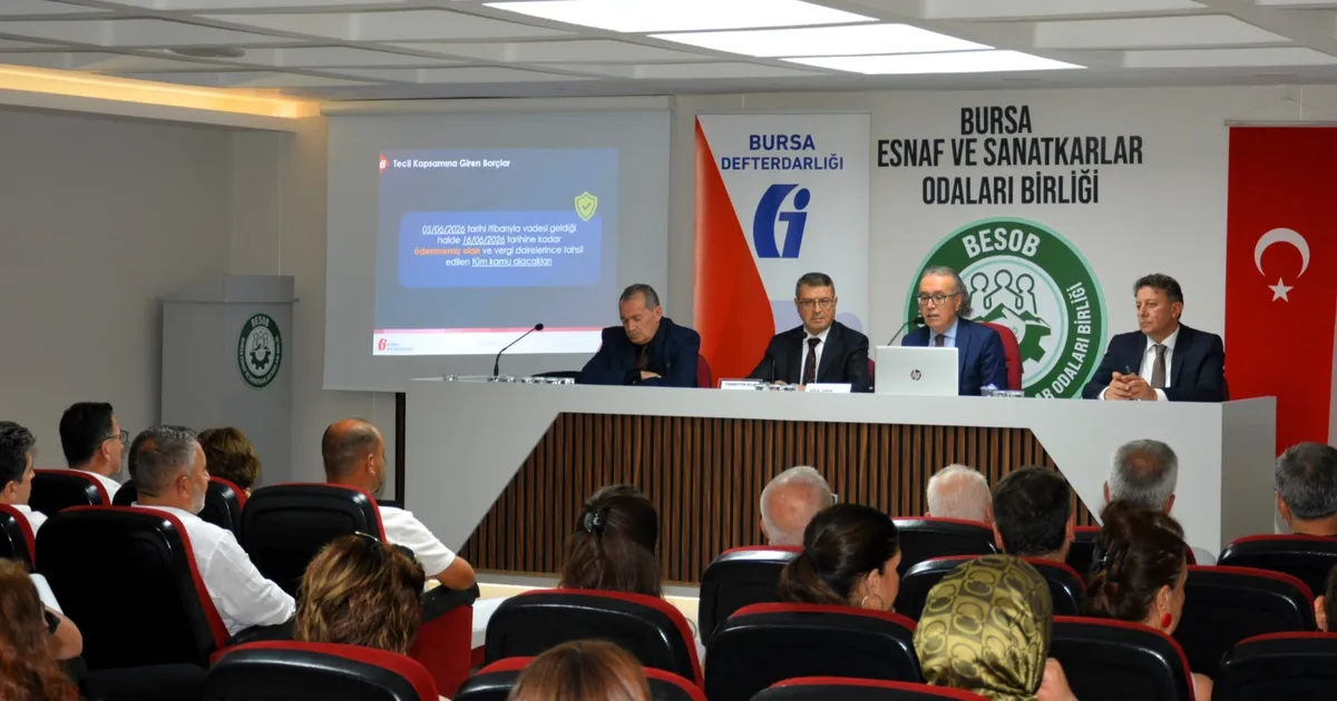 Bursa esnafı bilgilendirildi... Vergi borçlarında düşük oranlı tecil faizi ile taksitlendirme imkanı