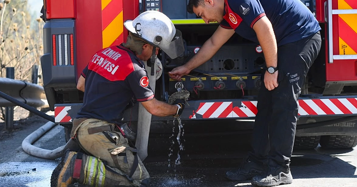 İzmir İtfaiyesi bukalemunu hayata döndürdü