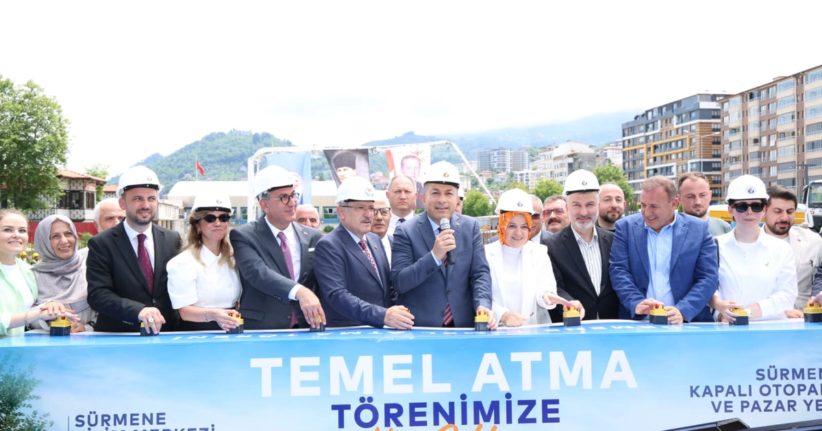 Trabzon Sürmene’de kapalı otopark ve pazar yerinin temeli atıldı