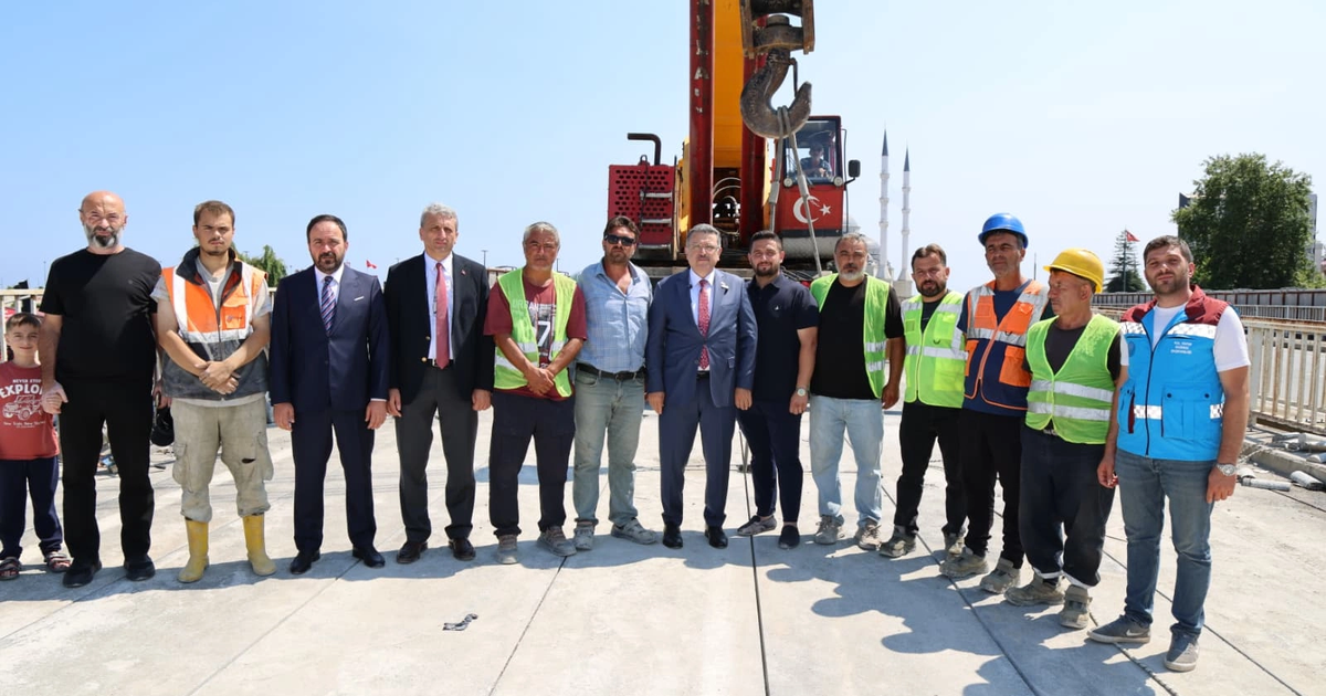 Trabzon'da Başkan Genç, Reşadiye Viyadüğü'nde incelemelerde bulundu