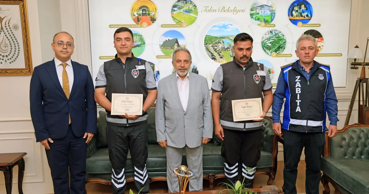 Kayseri Talas'ta dürüstlük ödüllendirildi