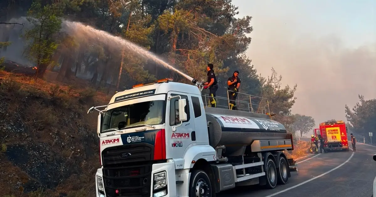 Kocaeli'den Balıkesir'e yangın desteği