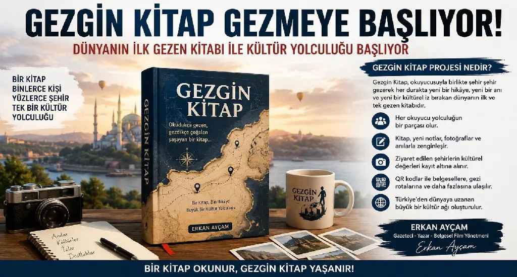 Erkan Ayçam'ın dünyanın ilk gezen kitabı eni kültür yolculuğuna çıkıyor - Kültür-Sanat Haberleri