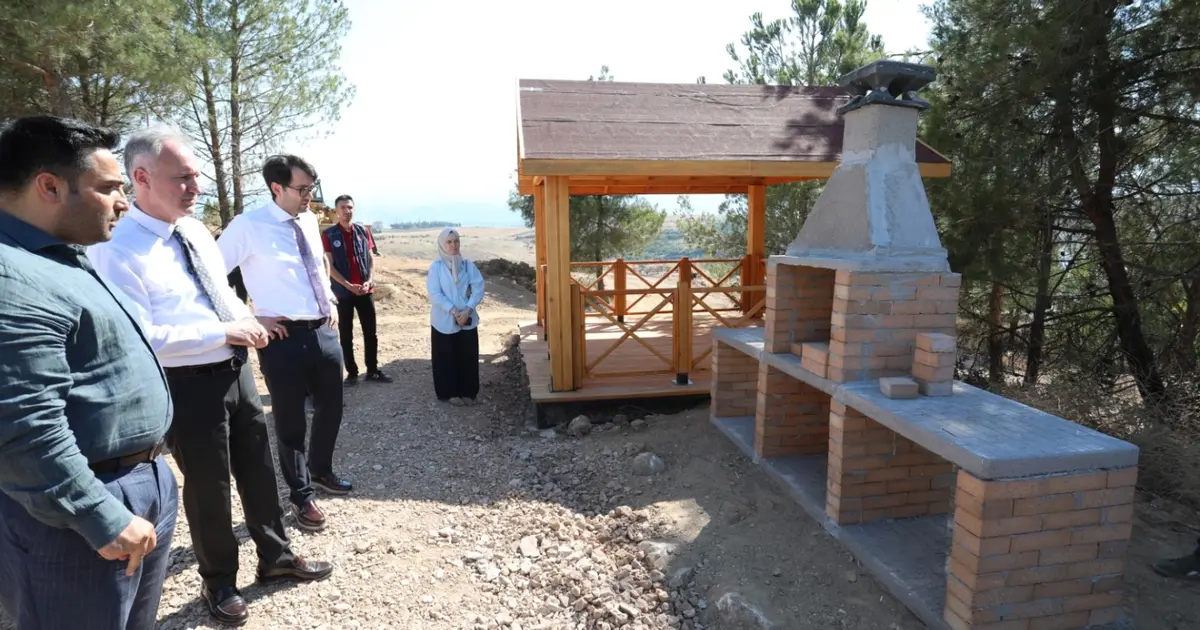 Bursa İnegöl Millet Bahçesi’nde üst yapı çalışmaları başladı