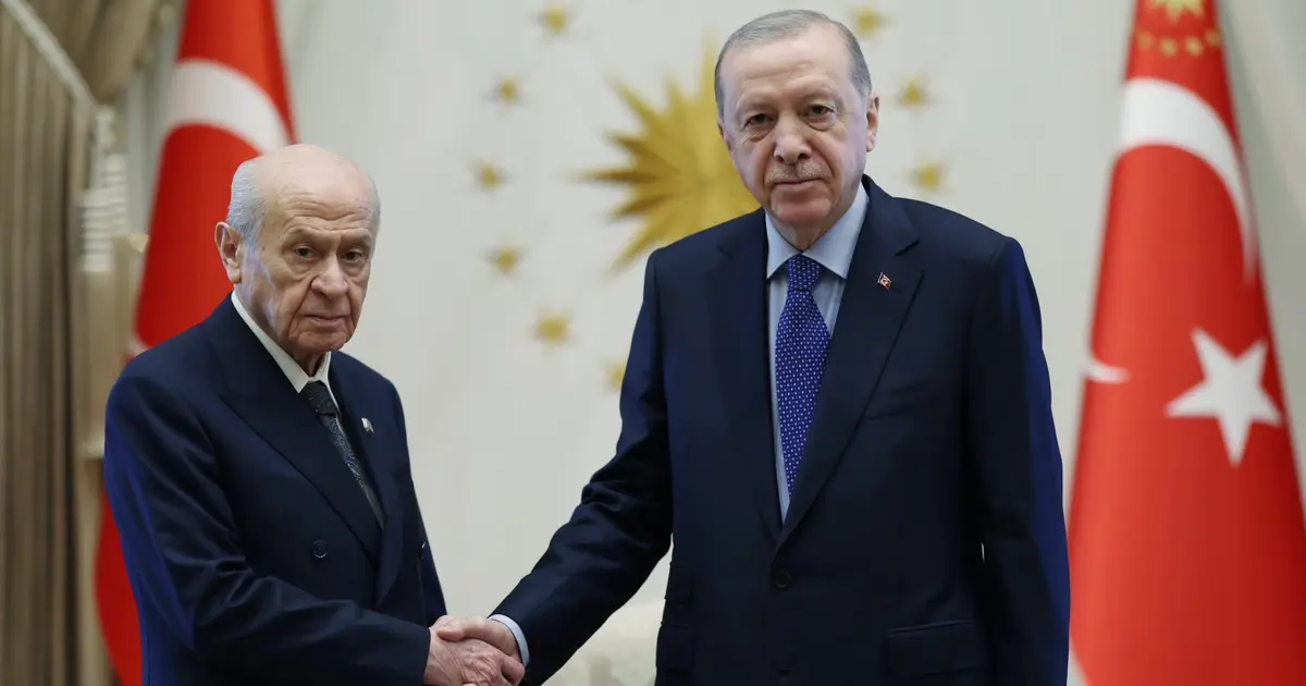 Cumhurbaşkanı Erdoğan, Bahçeli'yi Külliye'de kabul etti
