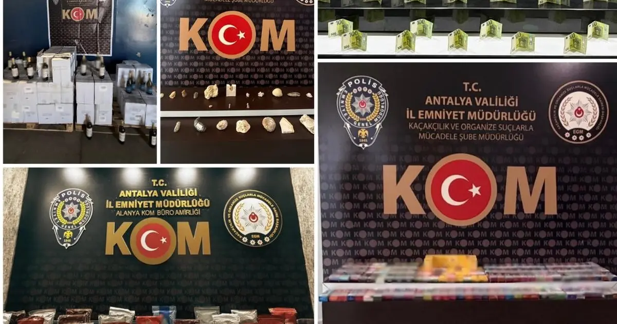 Antalya’da çok sayıda suç unsuru ele geçirildi