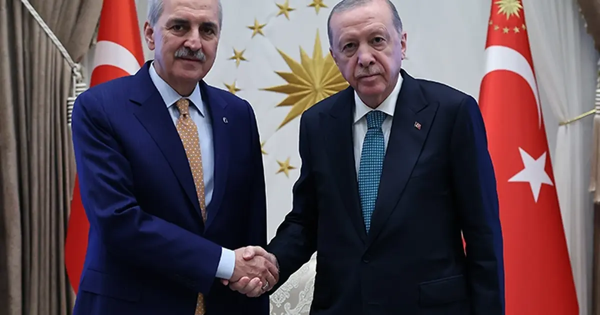 Cumhurbaşkanı Erdoğan, TBMM Başkanı Kurtulmuş’u kabul etti