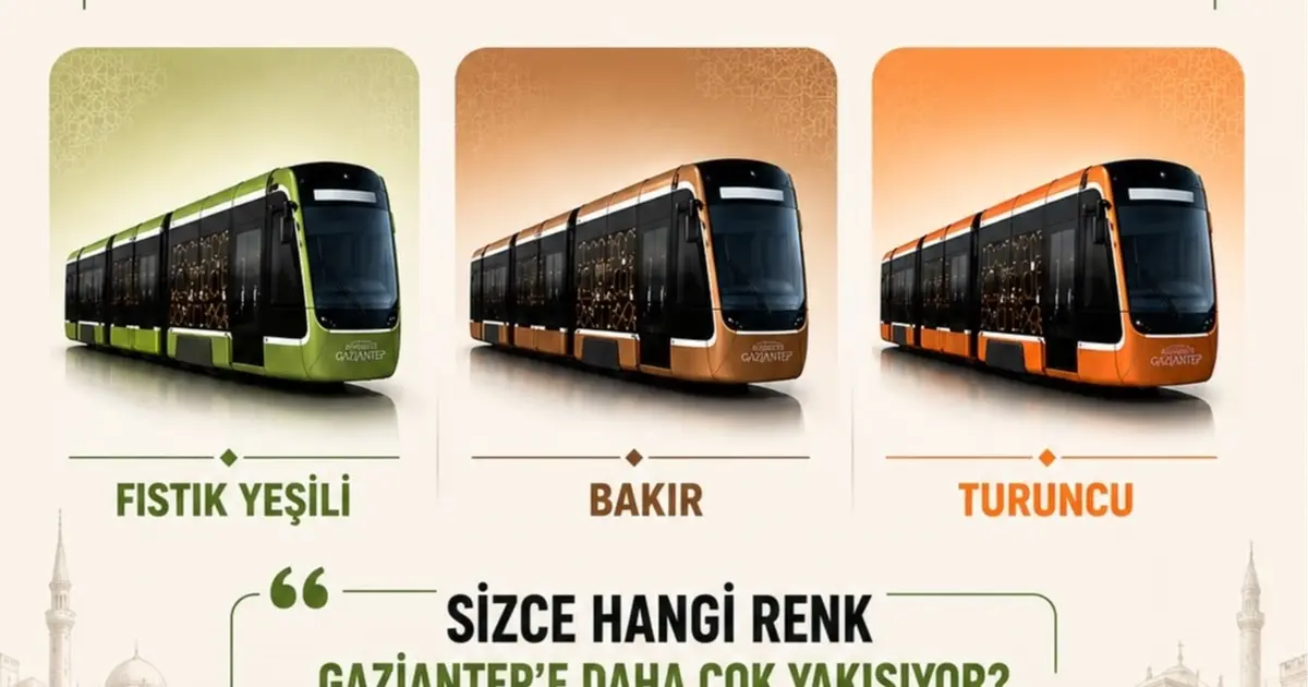 Gaziantepliler tramvay renklerini kendileri netleştirecek