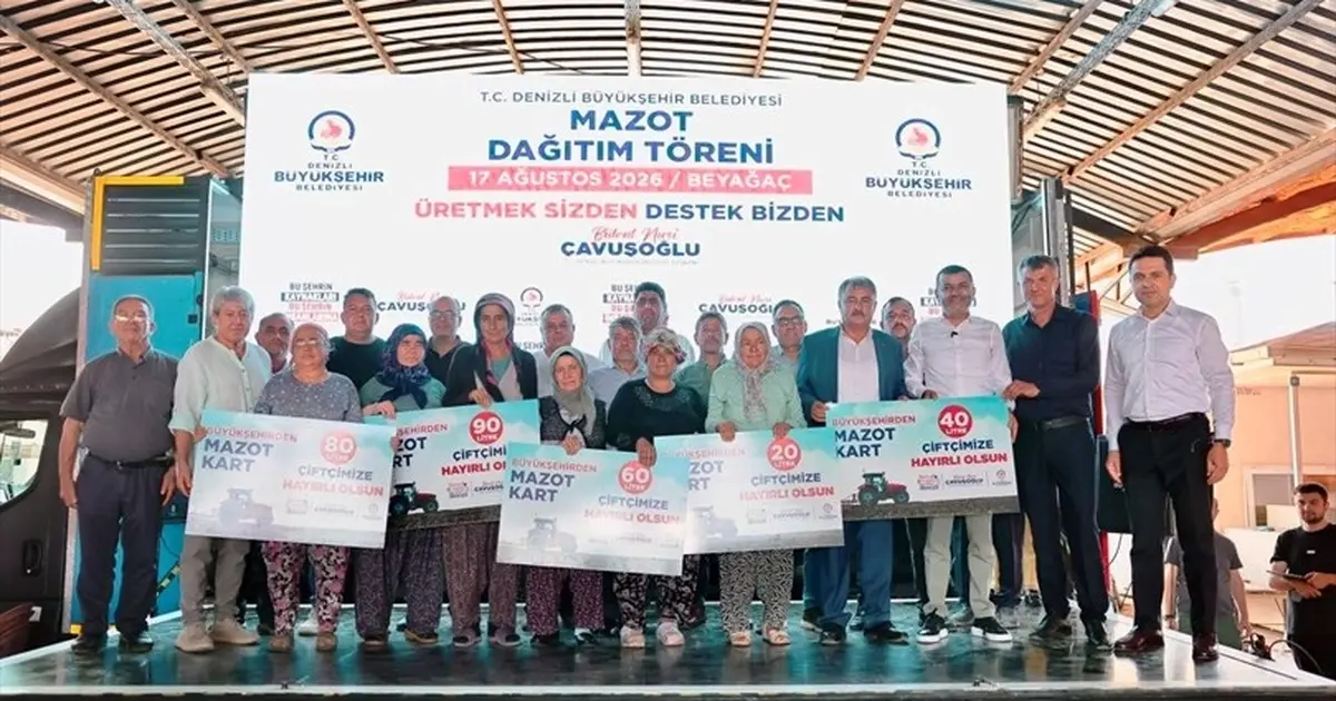 Denizli'de üreticiye mazot desteği