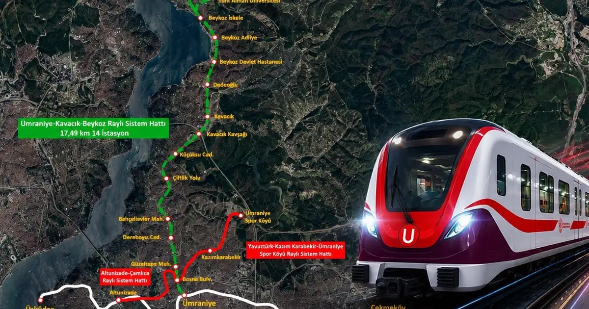 Ümraniye-Kavacık-Beykoz Raylı Sistem Hattı yapımını Bakanlık üstlenecek