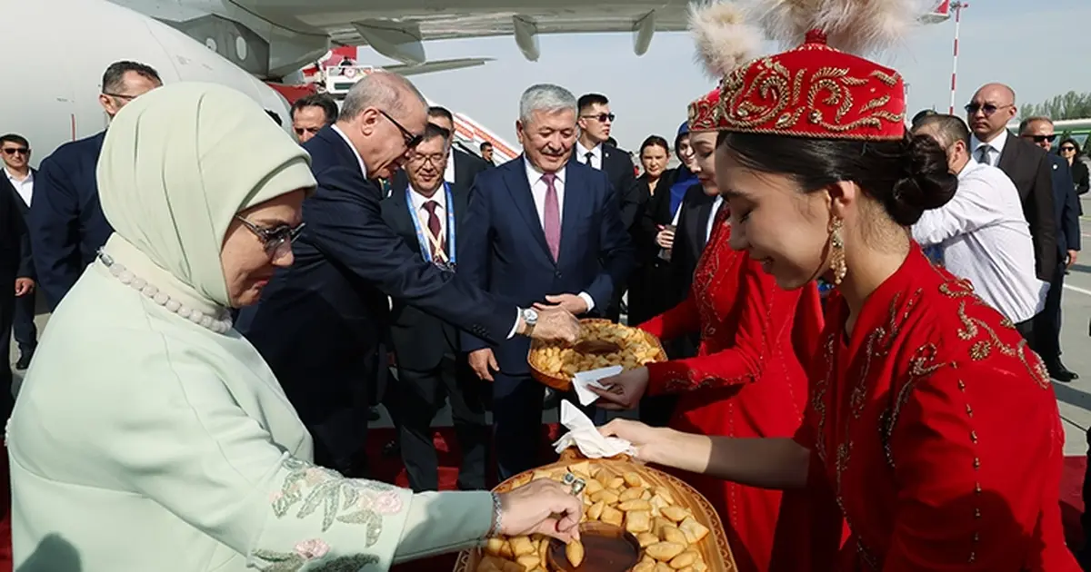 Cumhurbaşkanı Erdoğan Bişkek'te