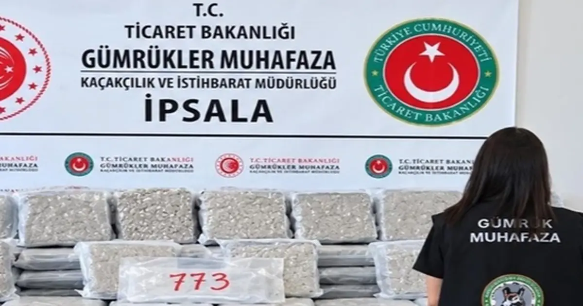 İpsala Gümrük Kapısı’nda 387 kilo skunk ele geçirildi