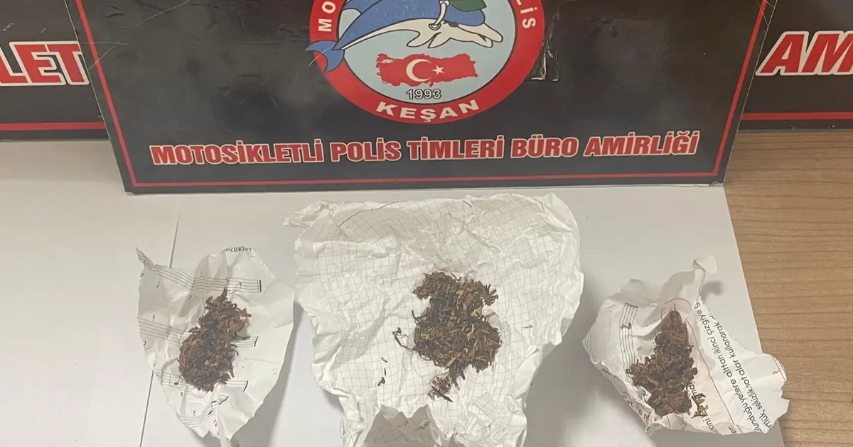 Keşan’da uyuşturucuya 2 gözaltı