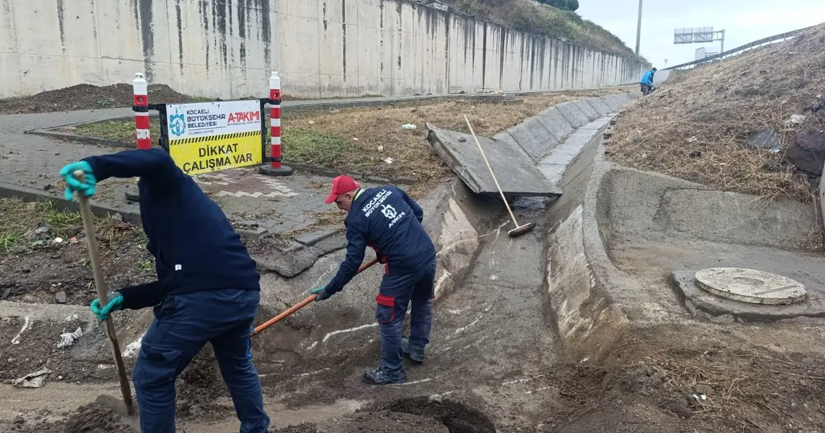 Kocaeli’de yağışa karşı hızlı ve yoğun mesai
