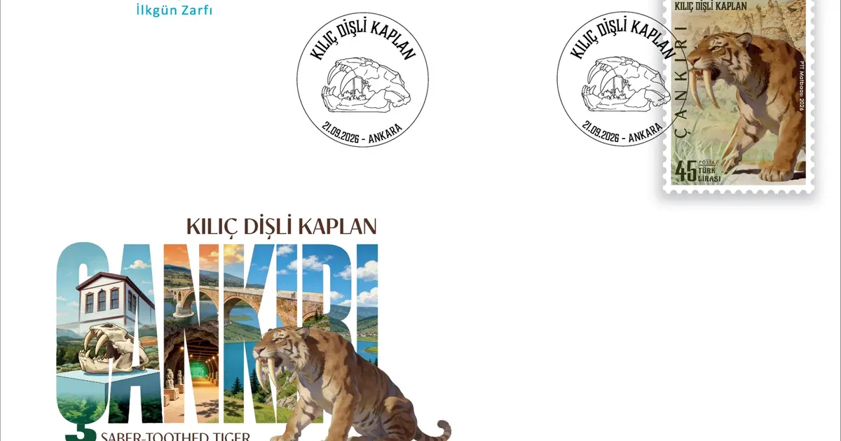 PTT'den "Kılıç Dişli Kaplan" temalı anma pulu