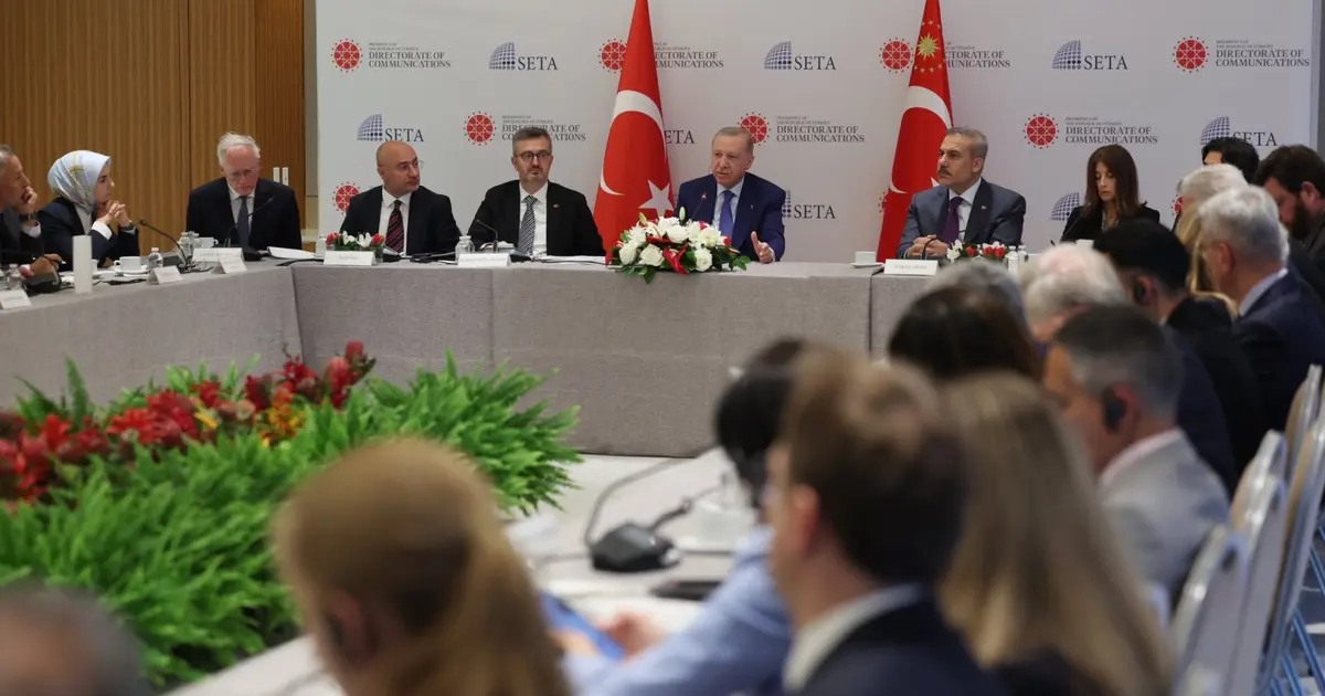 Cumhurbaşkanı Erdoğan, New York’ta ABD’li düşünce kuruluşu temsilcileriyle buluştu