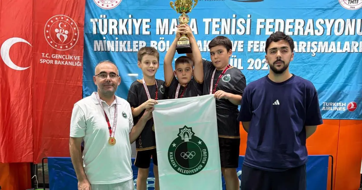 Konya Karataylı minik raketler Muğla'da şampiyon oldu