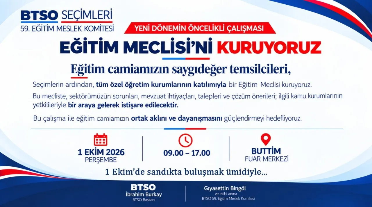 BTSO Eğitim Komitesi: "Bursa'yı Eğitimin Başkenti Yapacağız"