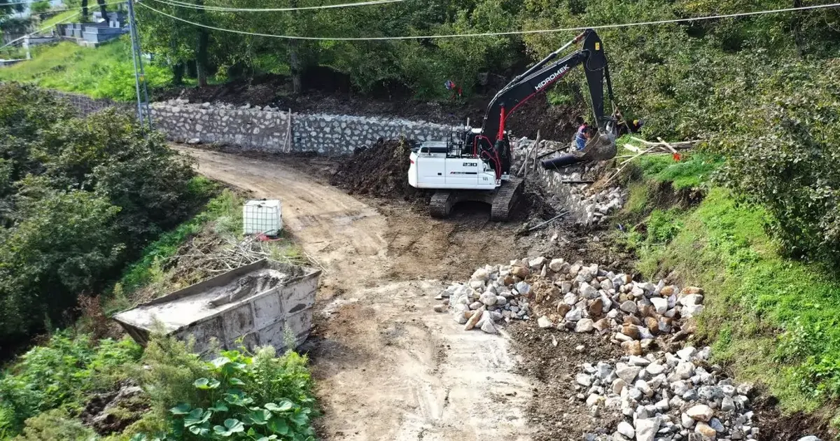 Ordu Fatsa’da yol güvenliği için taş duvar - Gündem Haberleri