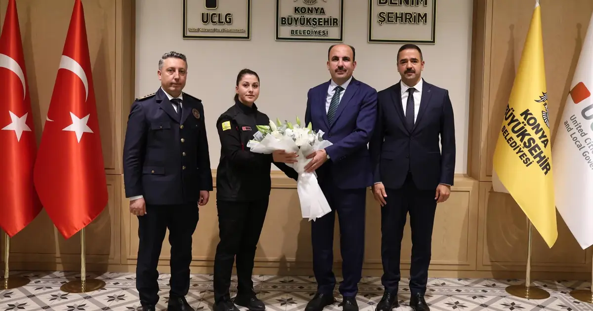 Konya İtfaiyesi'nden Başkan Altay'a nezaket
