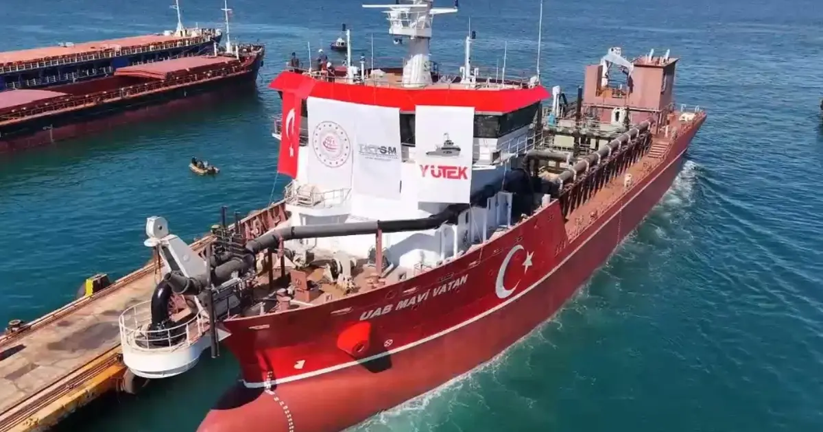 Yerli dizaynla ilk emici özellikli tarama gemisi mavi sularda