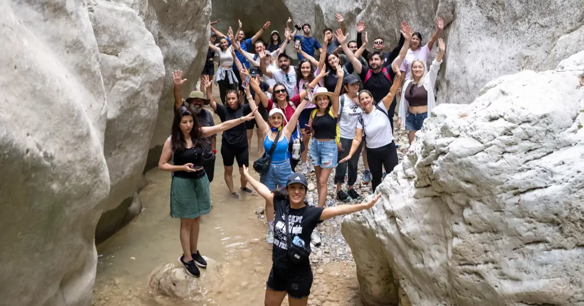 Mersin'de doğaseverler kanyonda buluştu