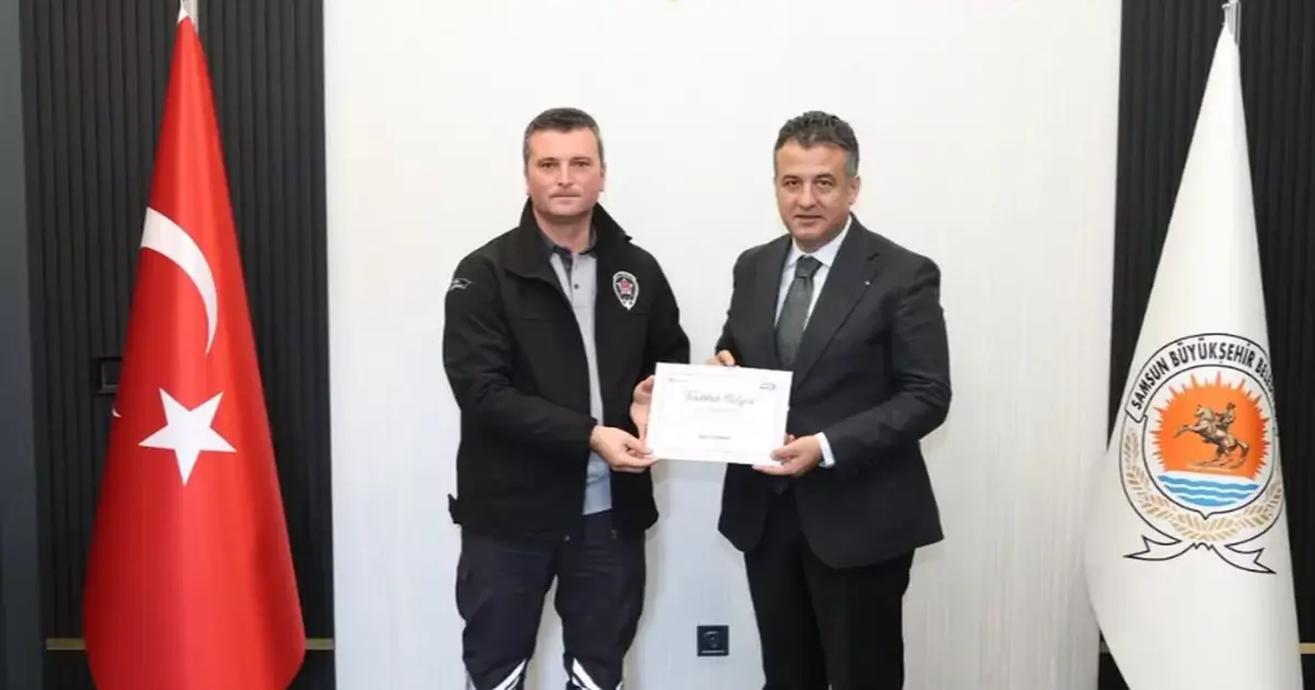 Samsun’da kahraman personele anlamlı teşekkür