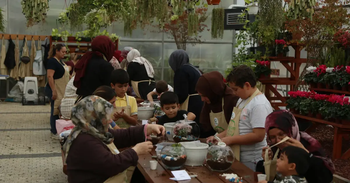 Bahçem Çayırova’da teraryum atölyesi