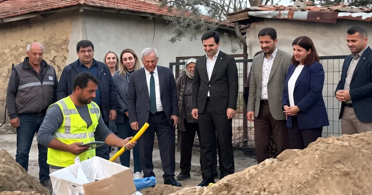 Edirne İbriktepe Köyü'nde doğal gaz çalışmaları incelendi