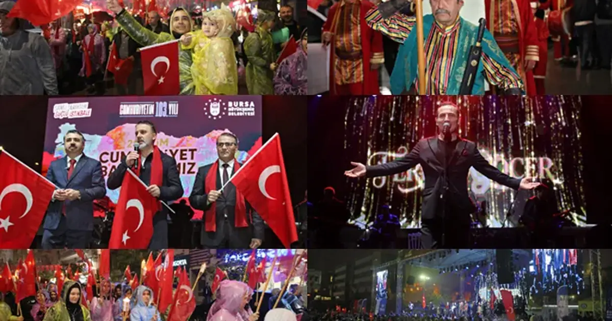 Bursa’da Cumhuriyet coşkusu