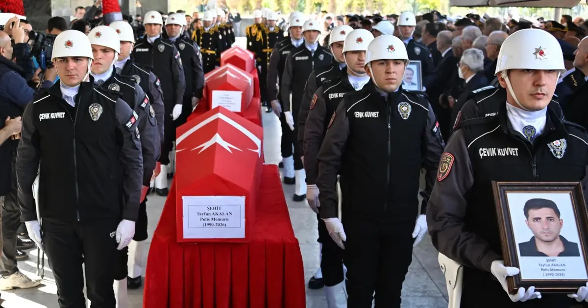 Şehit polis Tayfun Akalan, Ünal Erkan ve Gökhan Şahin için Ankara'da tören düzenlendi