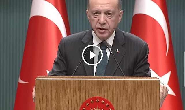 Cumhurbaşkanı Erdoğan, Cumhurbaşkanlığı Kabinesi toplantısı sonrası açıklamalarda bulunuyor