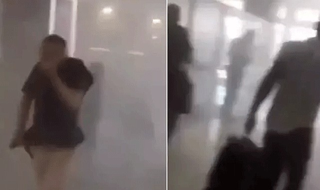 Havalimanında panik dolu anlar!